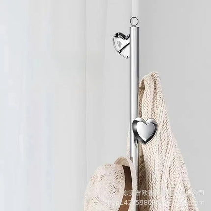 Modern 304 Stainless Steel Freestanding Coat Rack with Weighted Base for Indoor Use