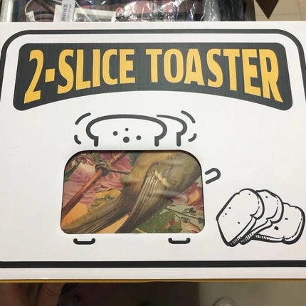 Retro Style 2 Slice Bread Toaster with Defrost Reheat and Crumb Tray 220-240V