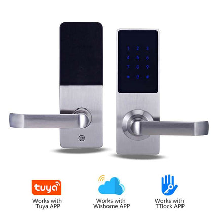 5-in-1 Digital Door Lock with Fingerprint, Bluetooth App, RFID Card & Password Entry