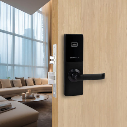 Smart Fingerprint Door Lock with Bluetooth App, Password, Card & Mechanical Key for 35-100mm Doors
