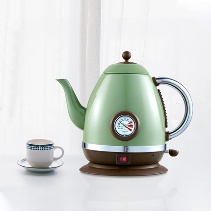Household 1.5L Electric Kettle Stainless Steel with Thermometer and Insulated Handle Design