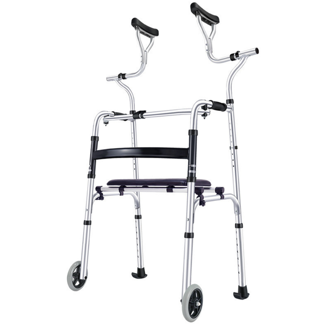 Portable Mobility Walker with Wheelbarrow Style for Seniors