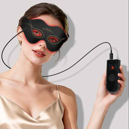 Portable Red Light Eye Relaxation Mask 52-LED Silicone Pad USB Rechargeable