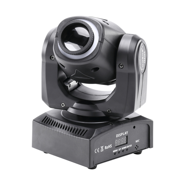 50W LED Moving Head Stage Light with Patterns, RGB Effects and DMX Control for DJ, Party and Event Lighting