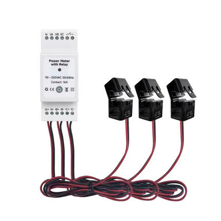 WiFi 3-Phase Power Monitoring System with Remote Relay Switch & Bidirectional Tracking
