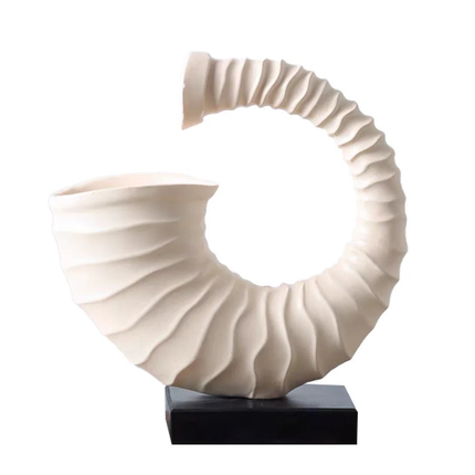 Abstract Resin Horn Accent Sculpture for Home & Office Display