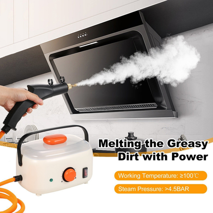 Compact High Pressure Steam Cleaner for Kitchen and Home Surfaces, Portable 3 Bar Unit