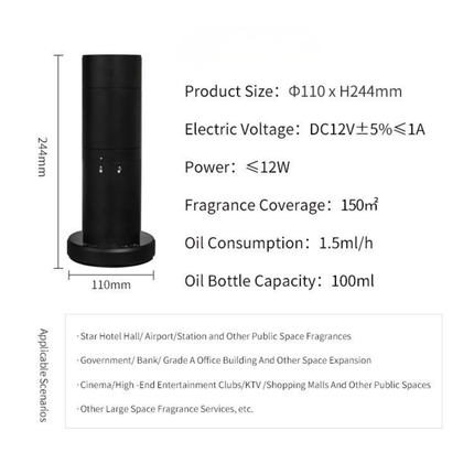 Compact 100ml Essential Oil Diffuser with App Control for Home, Office and Reception Areas