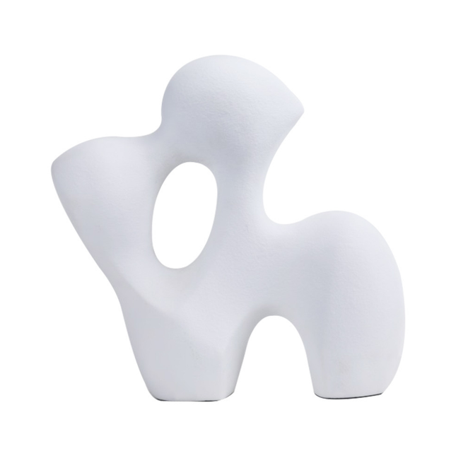 Resin White Shorts Decorative Figurine Modern Home Office Display Ornament 28x10x28cm