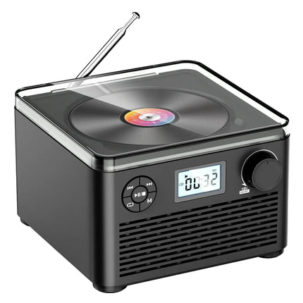 Rechargeable CD Music System with Bluetooth, FM Tuner & USB Playback – Portable Audio Player