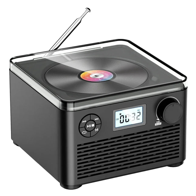 Rechargeable CD Music System with Bluetooth, FM Tuner & USB Playback – Portable Audio Player