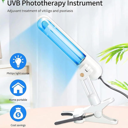 Portable 311nm UVB Photorelaxation Lamp with Philips Bulb for Targeted Skin Care & Pigmentation Support