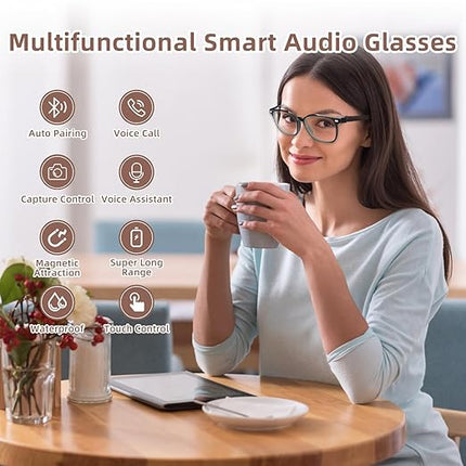 Waterproof Bluetooth Sunglasses with Built-In Wireless Audio Headset
