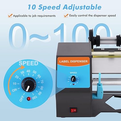 Automatic Label Peeler & Applicator Works with Bottles Pouches Cans Cartons 36W Motor