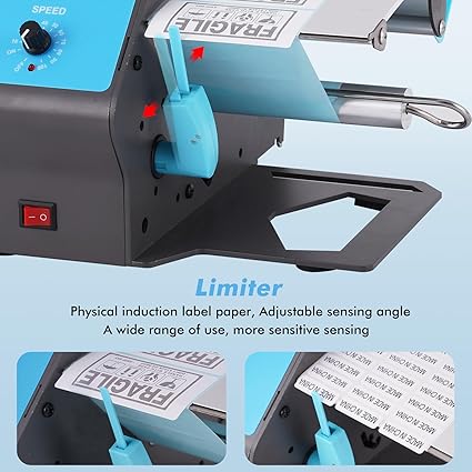 Automatic Label Peeler & Applicator Works with Bottles Pouches Cans Cartons 36W Motor
