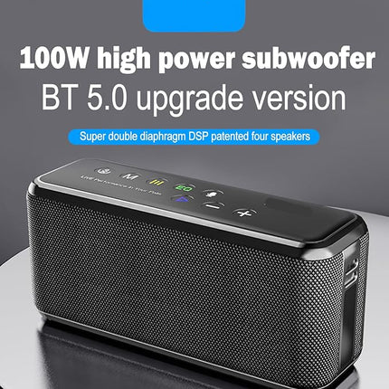 High-Performance 100W Wireless Speaker for Indoor & Outdoor Use with Waterproof Build and Long Battery Life
