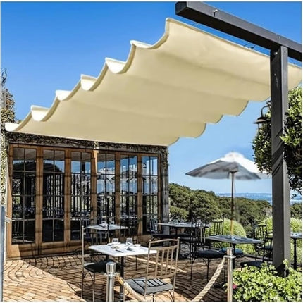 Telescopic Garden Shade Cloth 0.8x5m Waterproof UV Protection Retractable Pergola Net
