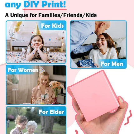 Portable Cordless 53mm Thermal Printer with Bluetooth – Pink