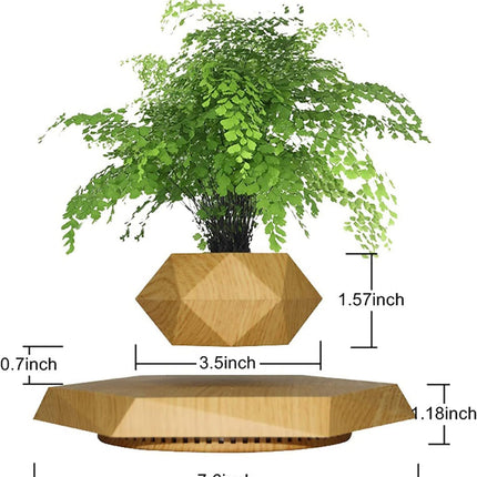 Levitating Rotating Plant Pot – USB Powered Anti-Gravity Desktop Decor