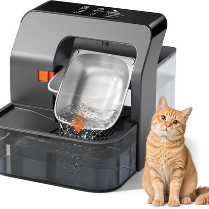 Cordless 3.2L Automatic Cat Water Dispenser with 180-Day Battery Life & Stainless Steel Bowl