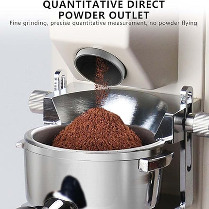 Adjustable Electric Coffee Grinder with 64mm Flat Burr and Large Bean Hopper