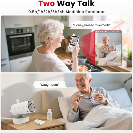 Wireless 720P Video Monitor 5 Inch Display Night Vision 2 Way Talk 300m Range