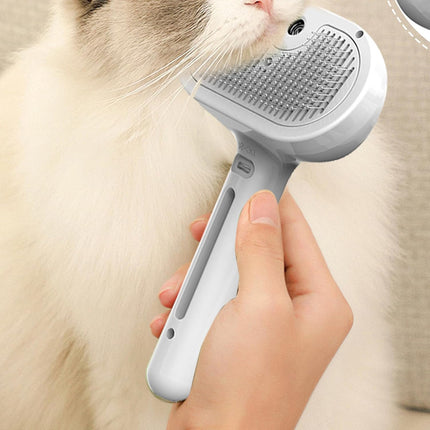 Portable Self-Cleaning Steam Pet Brush with Water Tank for Dogs and Cats