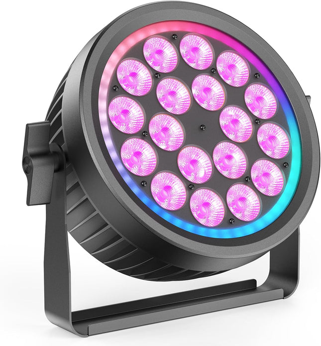 200W Fanless RGBW LED Par Lights – 4-in-1 DMX Stage Uplights for Events and Parties