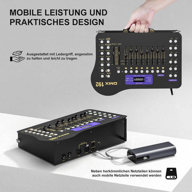 192 Channel DMX Lighting Console with Wireless Transmission and Sound Activation