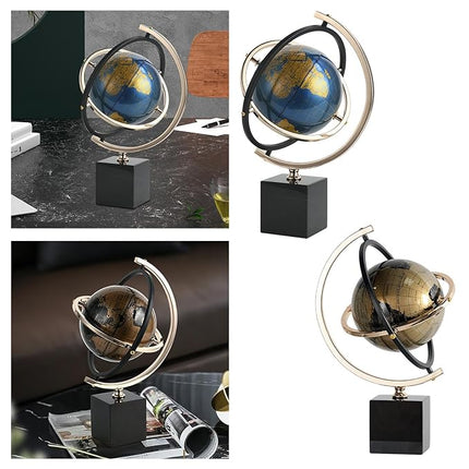 Elegant Blue Globe for Home Office Desk Decoration Modern Stylish Accent