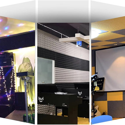 Professional Soundproof Foam Panels – 24-Pack Self-Stick Noise Control Tiles for Studios, Workspaces & Home Use