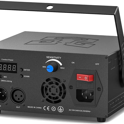 Professional RGB Laser Projector Light with Music Sync, DMX Programming & Motion Effects