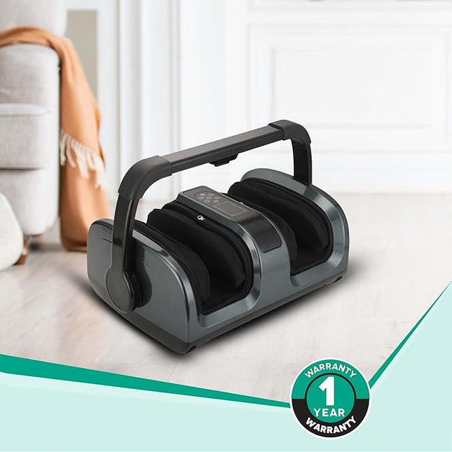 Electric Airbag Foot and Calf Massager with Adjustable Angle and Digital Controls