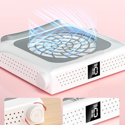 Cordless Professional Nail Dust Vacuum Cleaner with High-Speed Brushless Fan