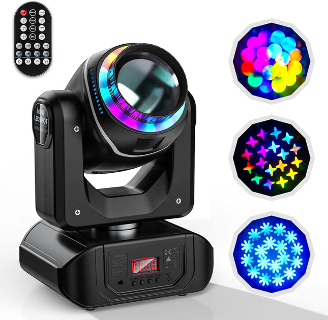 120W LED Party Light with 8 Colours, 10 Patterns & Rotating Prism