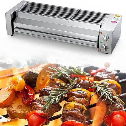 High-Performance Indoor Electric Rotating BBQ Grill for Skewers & Seafood