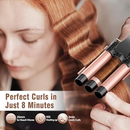 Professional Ceramic Hair Curl Wand with Digital Heat Control