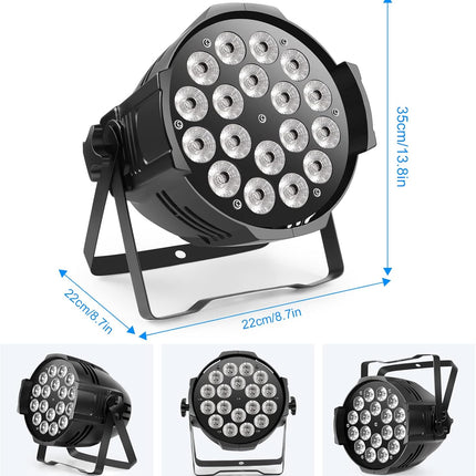 RGBW LED Stage Par Light 18x6W DMX512 Sound Control Event Uplighting Fixture