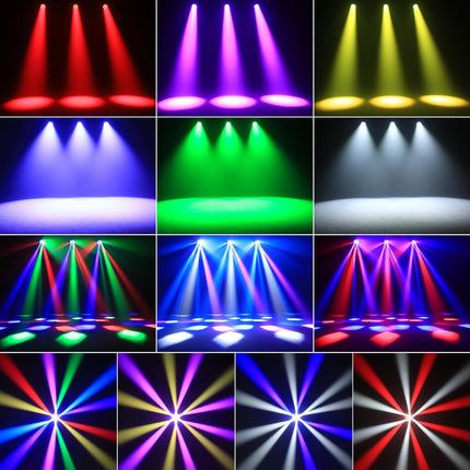 300W Moving Head Stage Light 7x25W RGBW LED Zoom Beam Wash DJ DMX Sound Control Lighting