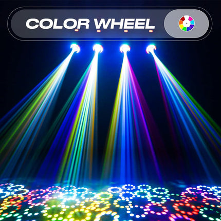 120W LED Party Light with 8 Colours, 10 Patterns & Rotating Prism