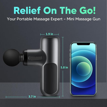 Portable Rechargeable Massage Gun for Muscles with 4 Interchangeable Heads