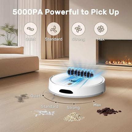 Smart Robot Vacuum Cleaner with Self-Cleaning & Auto-Dry Dock – Fully Automatic Home Cleaning System