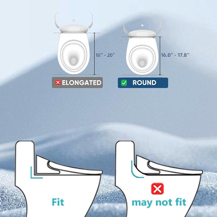 Electric Bidet Toilet Seat with Remote Control, Adjustable Wash Modes & Night Light