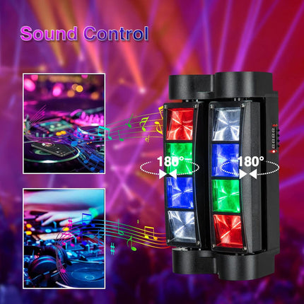 RGBW Spider Moving Head Party Light 60W with 540° Pan & Auto Modes