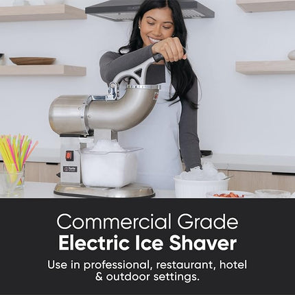 Commercial Electric Ice Shaver 300W High Speed 1500RPM Countertop Ice Crushing Machine