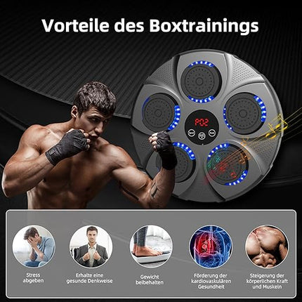 Smart Bluetooth Music Boxing Target USB Rechargeable Home Fitness Trainer