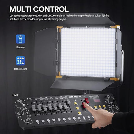 Studio LED Light 480 LEDs, 3200-6500K Dual Tone, Rechargeable with Sony NP-F Battery