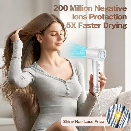 Ultra-Fast Ionic Hair Dryer with Advanced Brushless Motor, Compact & Ergonomic Build