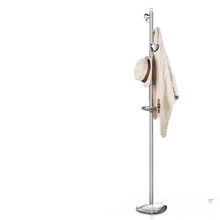 Modern 304 Stainless Steel Freestanding Coat Rack with Weighted Base for Indoor Use