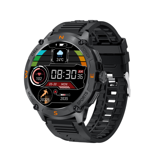 Fitness & Activity Smart Watch with 1.43 Inch Display, IP67 Waterproof, 260mAh Battery, DaFit App Compatible